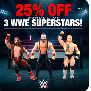 25%OFF 3 WWE Superstars Bundle